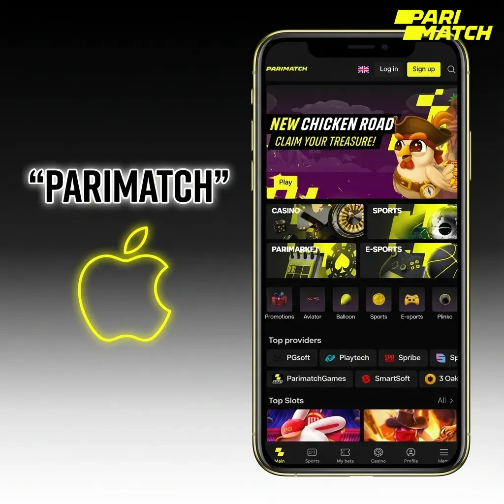 Tela de iPhone com Safari aberto no site Parimatch e destaque na opção “Adicionar à Tela de Início” no iOS