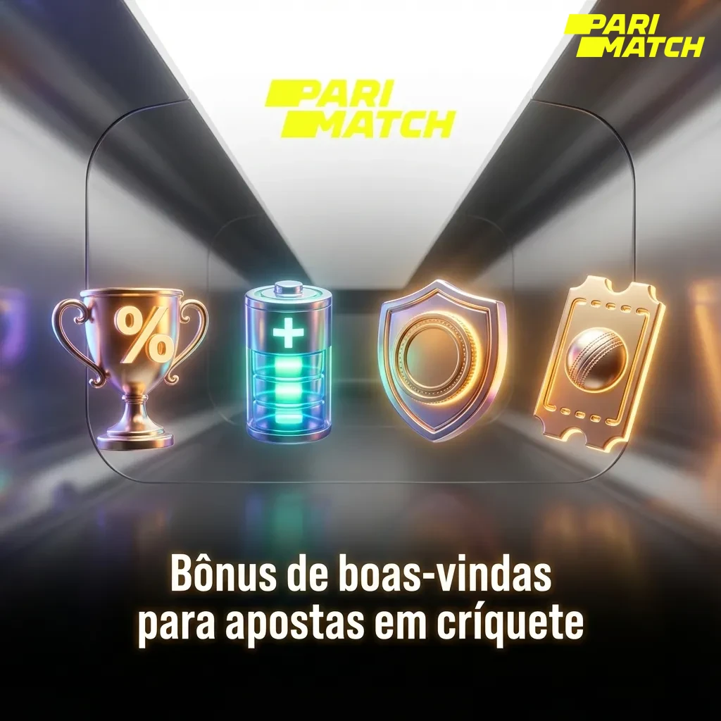 Banner de bônus de boas-vindas: até 510% + 300 rodadas grátis para apostas em críquete, com destaque para torneios famosos