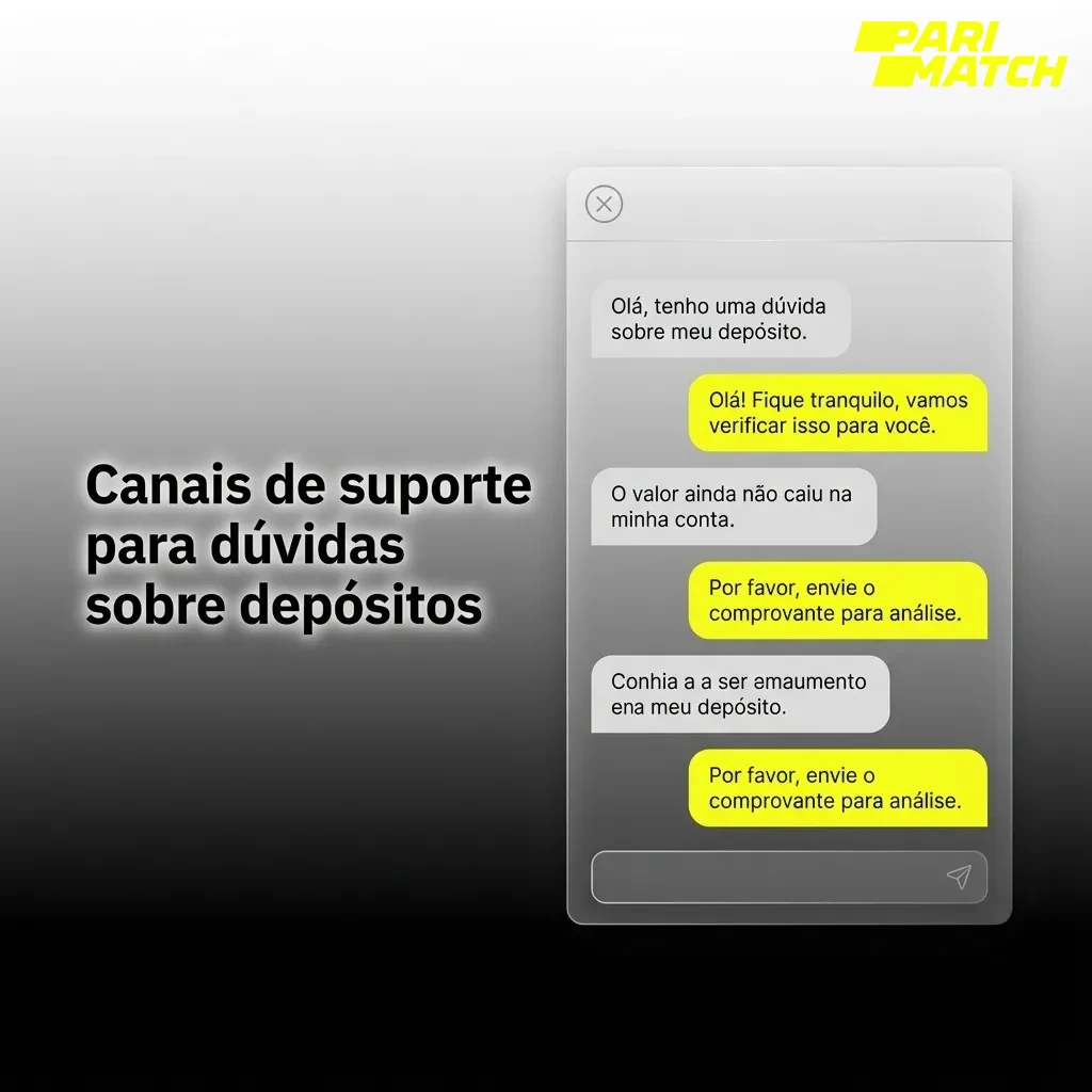 Ilustração de cliente consultando canais de suporte online sobre dúvidas e problemas em depósitos bancários