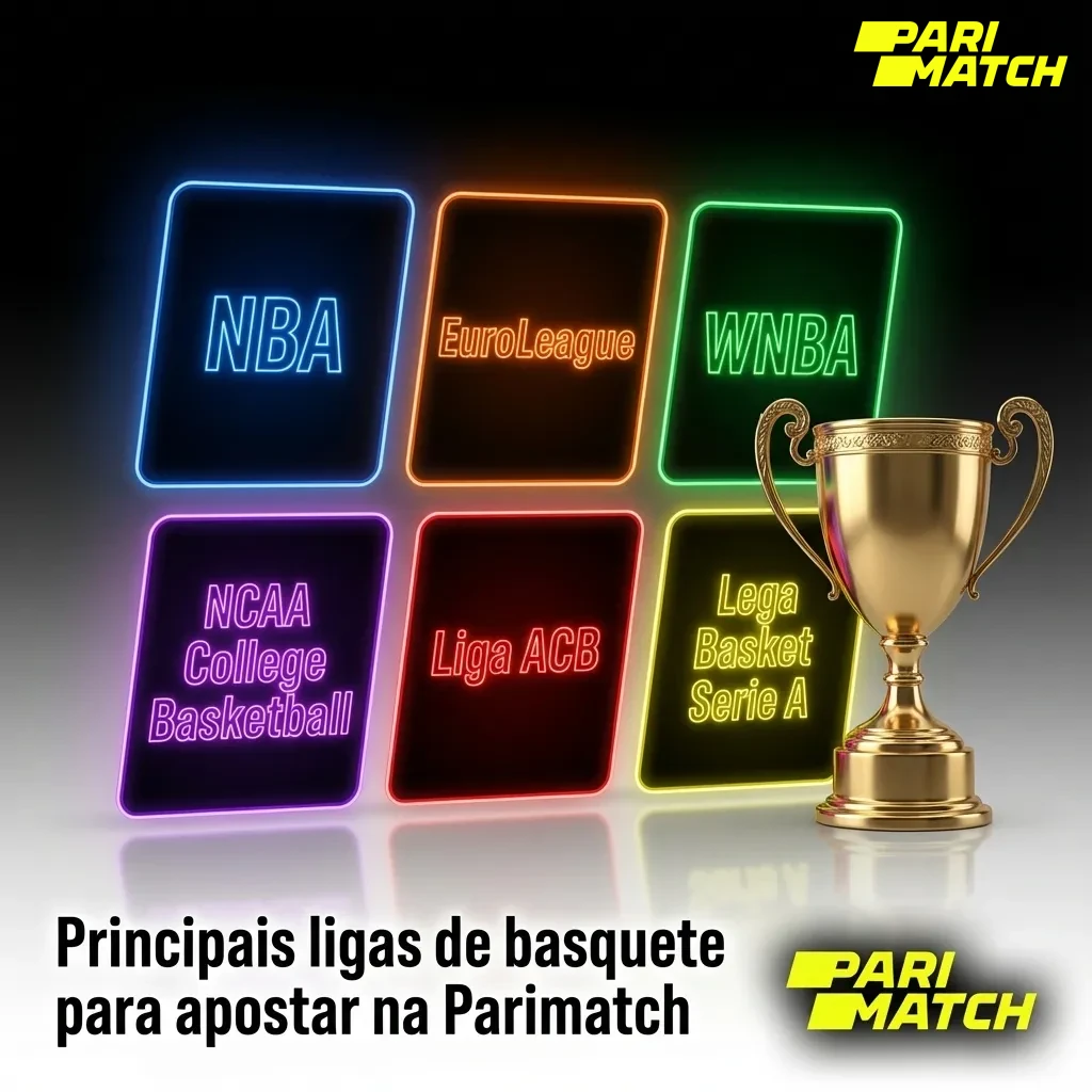 Banner da Parimatch destacando principais ligas de basquete para aposta, como NBA, NBB, Euroliga e WNBA.